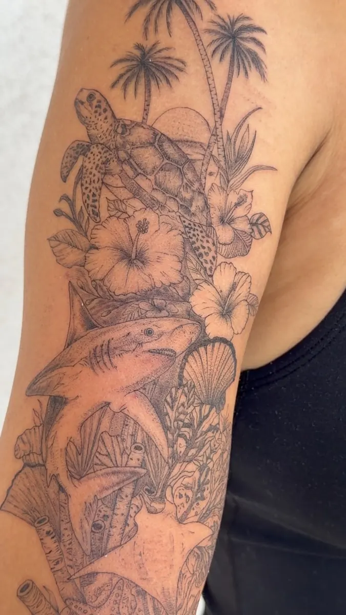 Tatuaż fine line — realizacja 20, autor @thedallasfineline