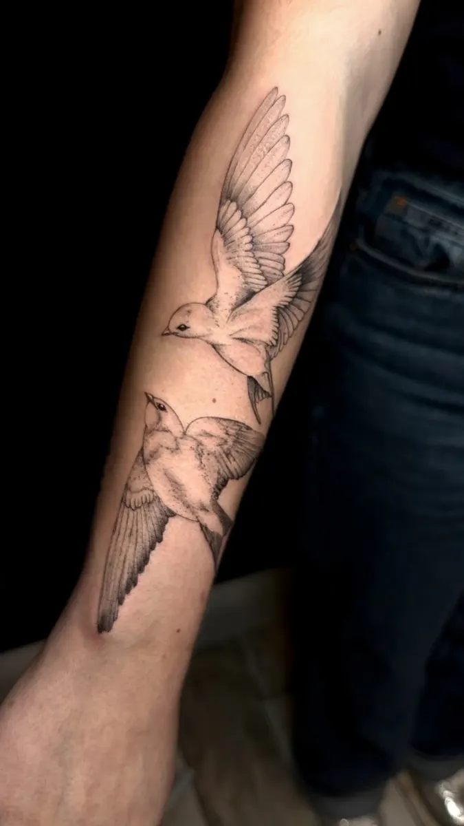 Tatuaż fine line — realizacja 22, autor @thedallasfineline