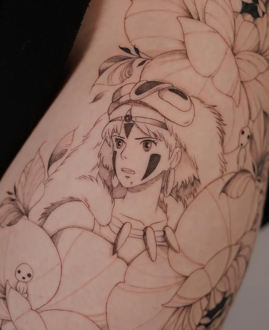Tatuaż fine line — realizacja 47, autor @geehawkestattoo
