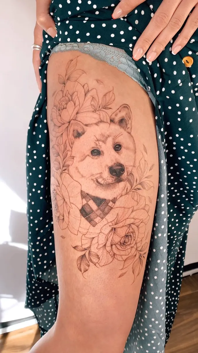 Tatuaż fine line — realizacja 57, autor @geehawkestattoo