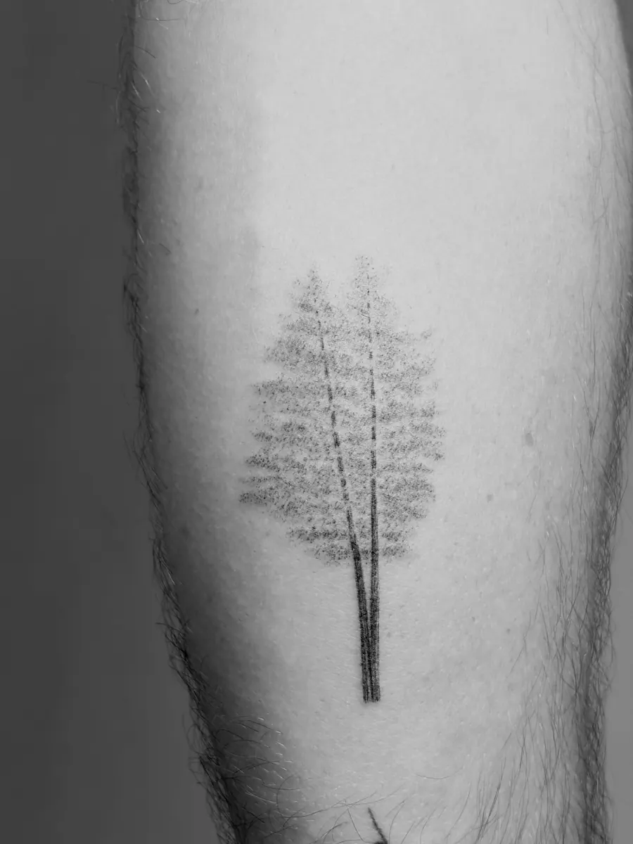 Tatuaż fine line — realizacja 70, autor @winterstone