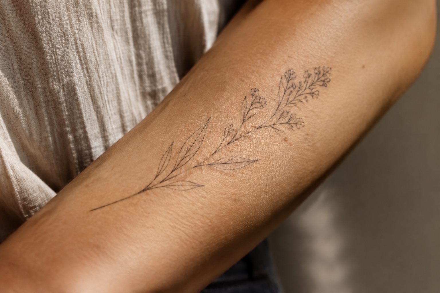 Tatuaż fine line po latach